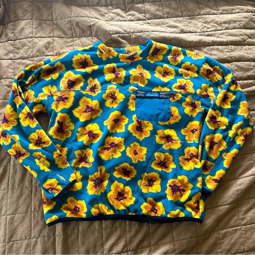 Kavu fleece Kellowna floral pullover